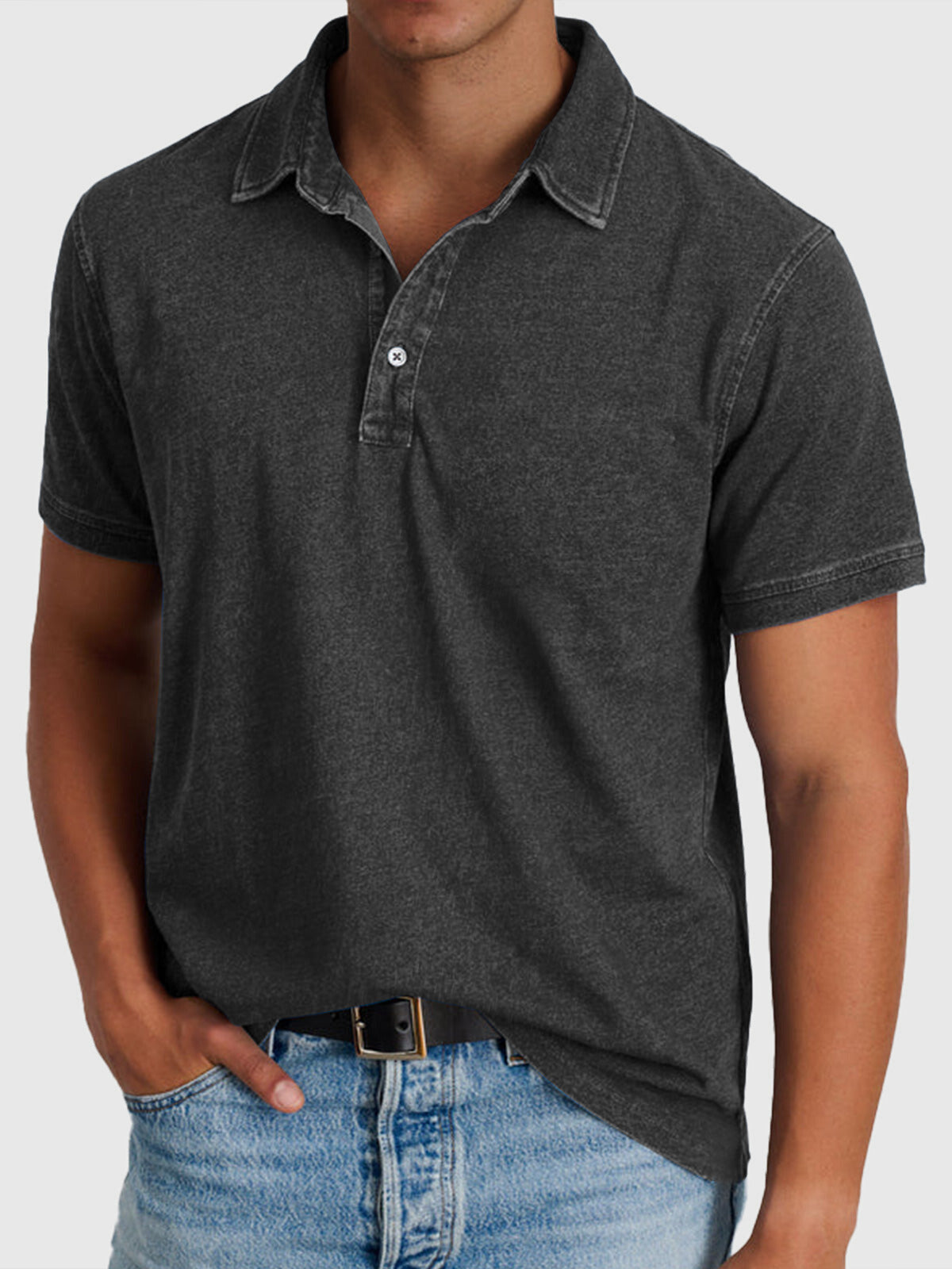 Men's Cotton Textured Polo