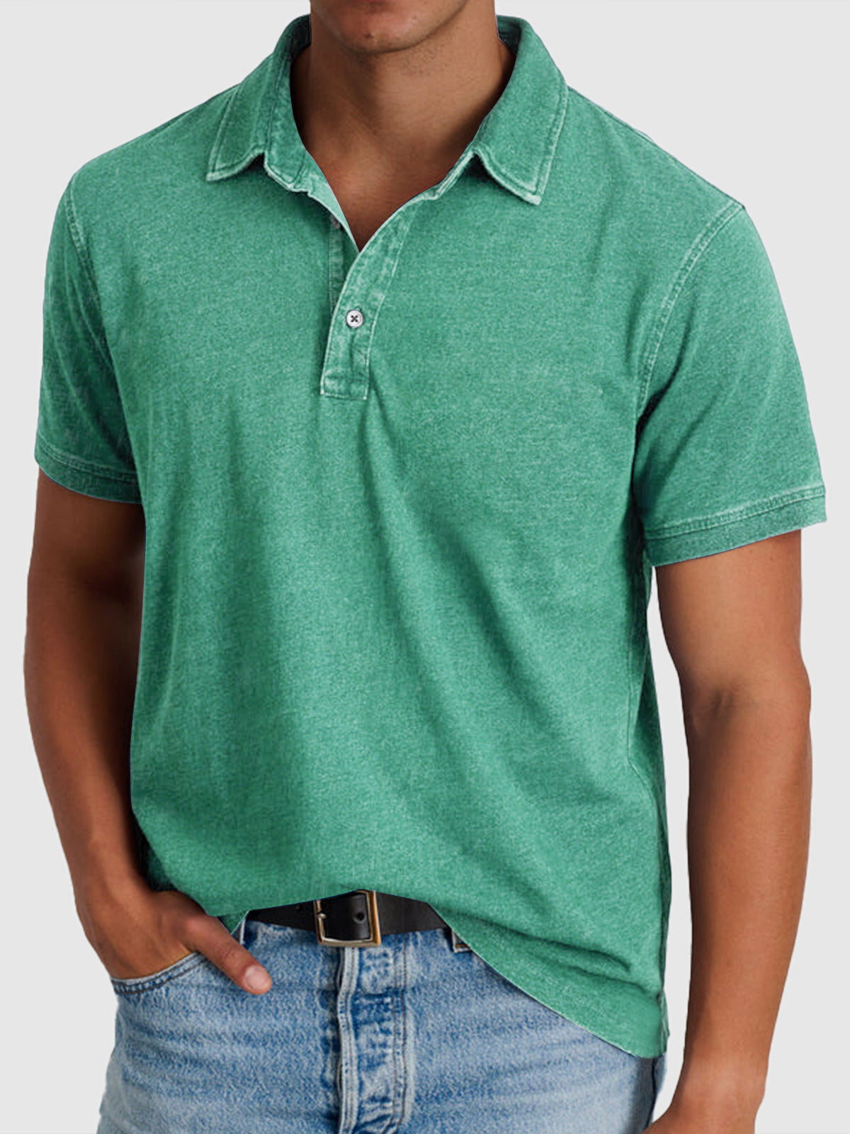 Men's Cotton Textured Polo