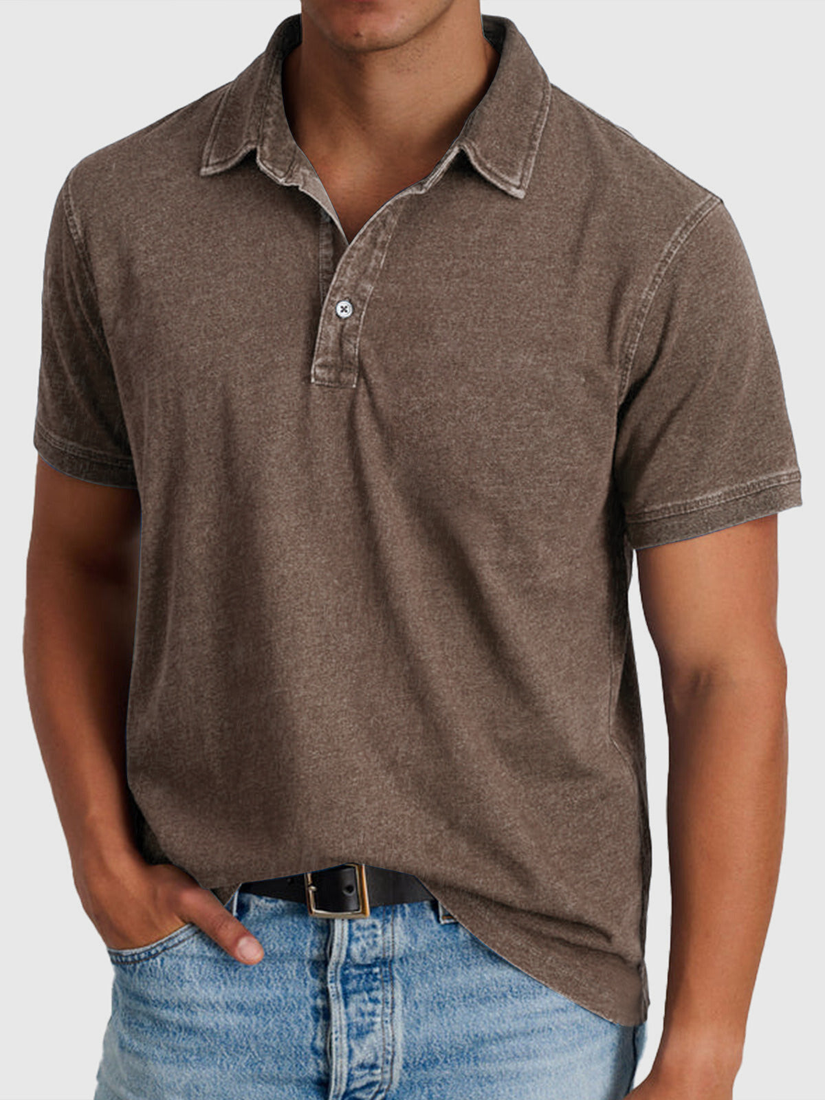 Men's Cotton Textured Polo