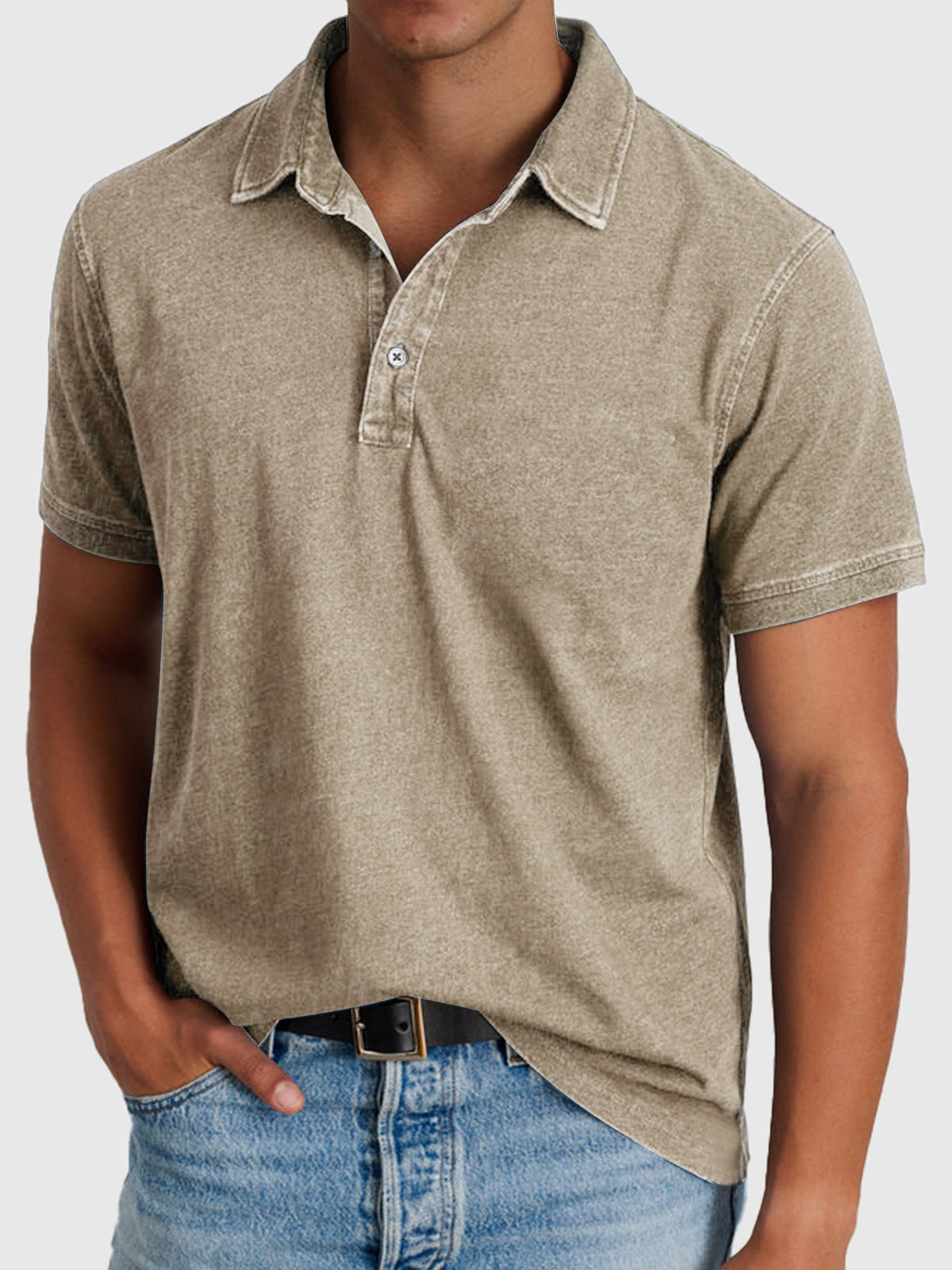 Men's Cotton Textured Polo