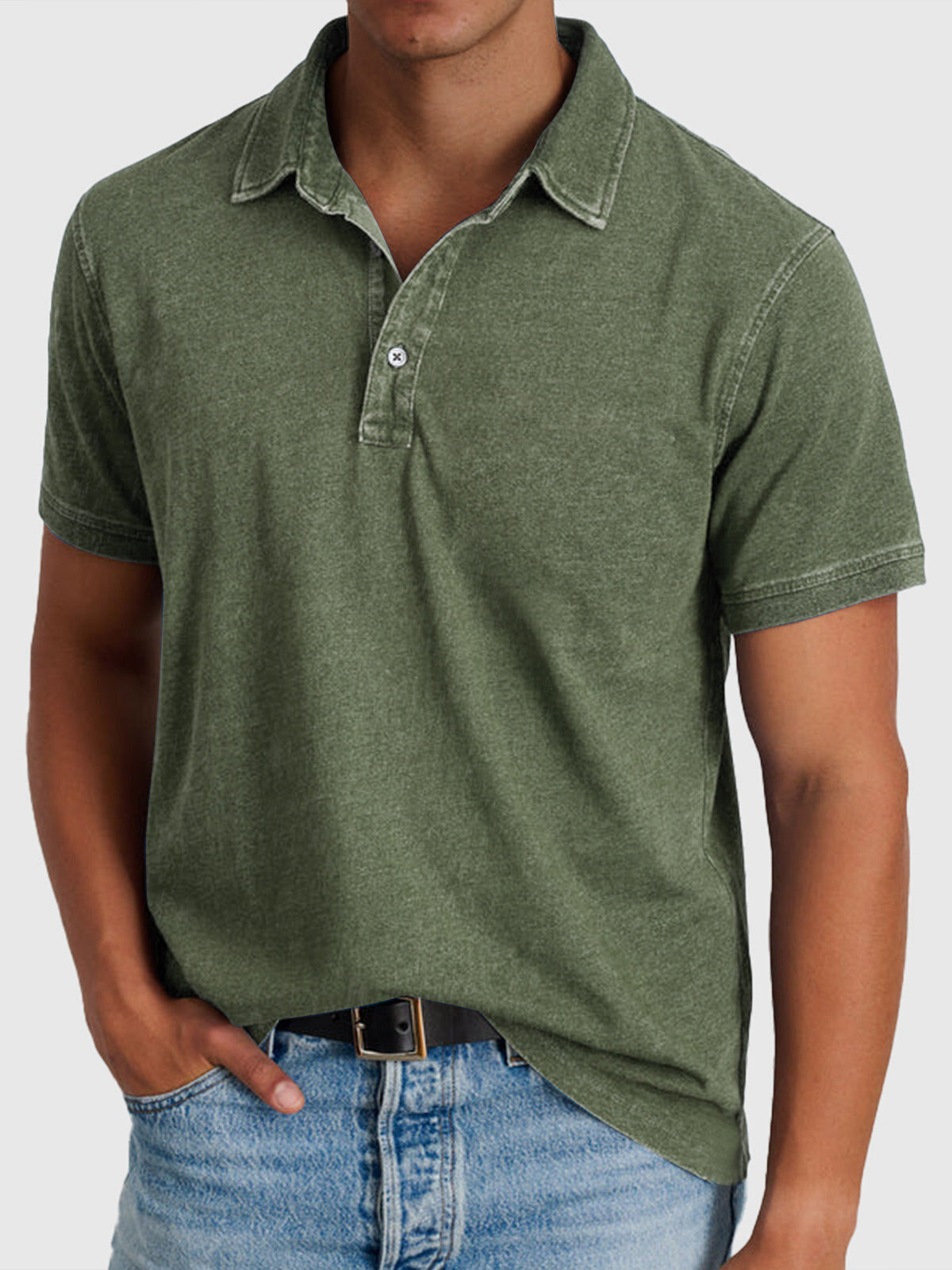 Men's Cotton Textured Polo
