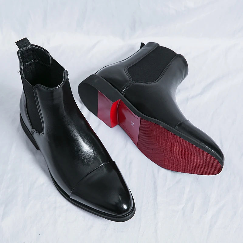 Men's Fitted Cap-Toe Chelsea Boots
