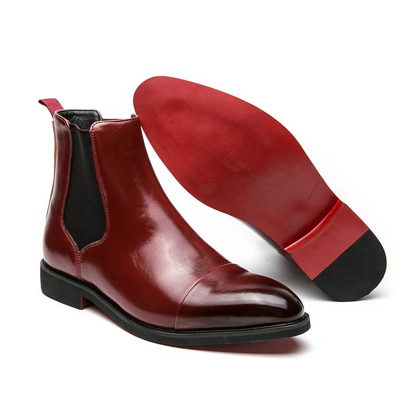 Men's Fitted Cap-Toe Chelsea Boots