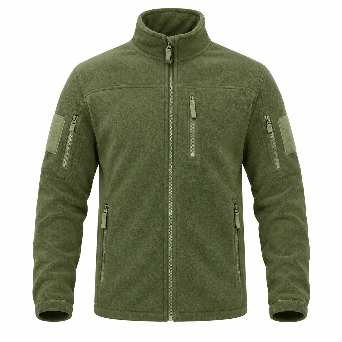 Men's Fleece Jacket | High Collar & Full Zip | Classic Jacket with Zippered Pockets for Everyday & Outdoor Wear