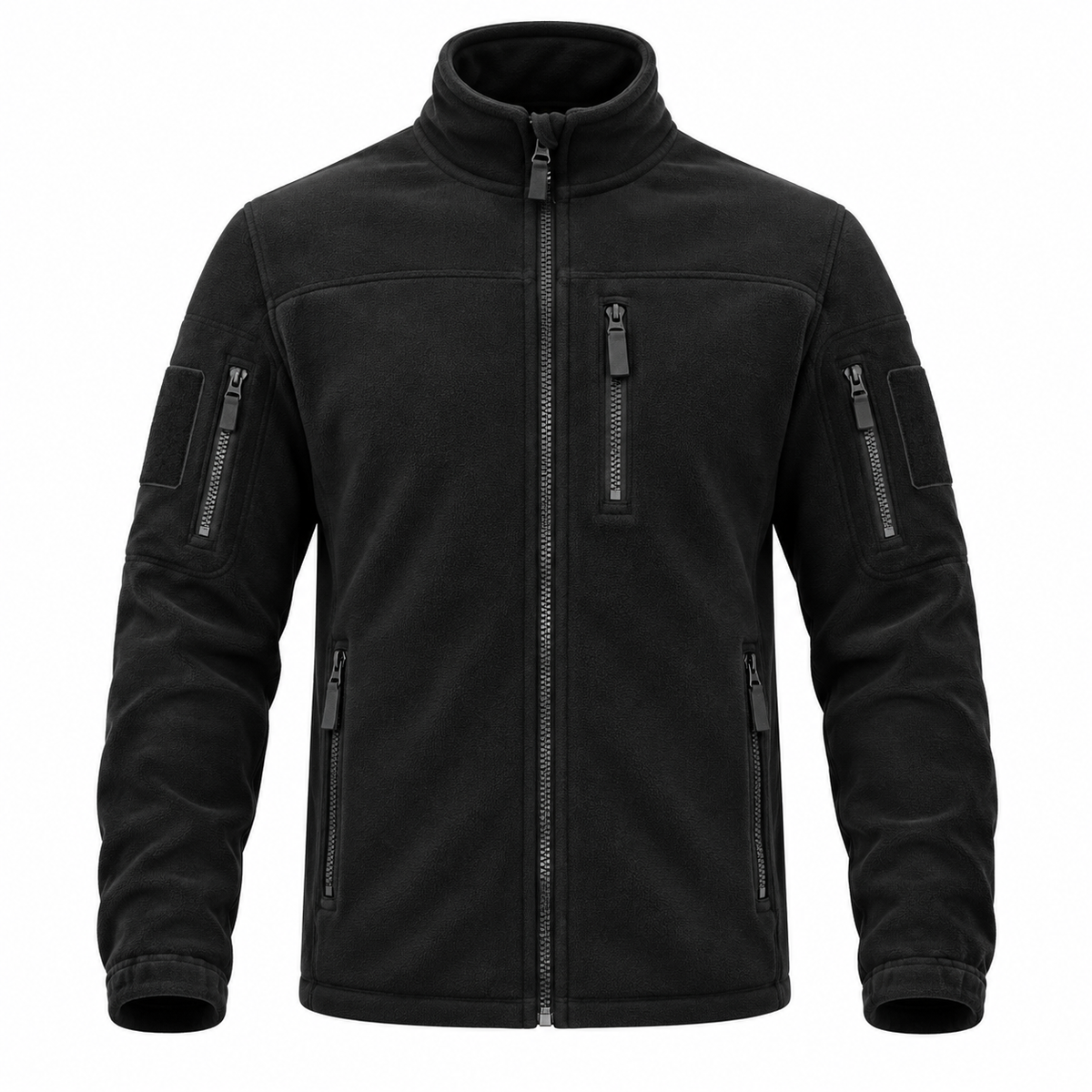 Men's Fleece Jacket | High Collar & Full Zip | Classic Jacket with Zippered Pockets for Everyday & Outdoor Wear