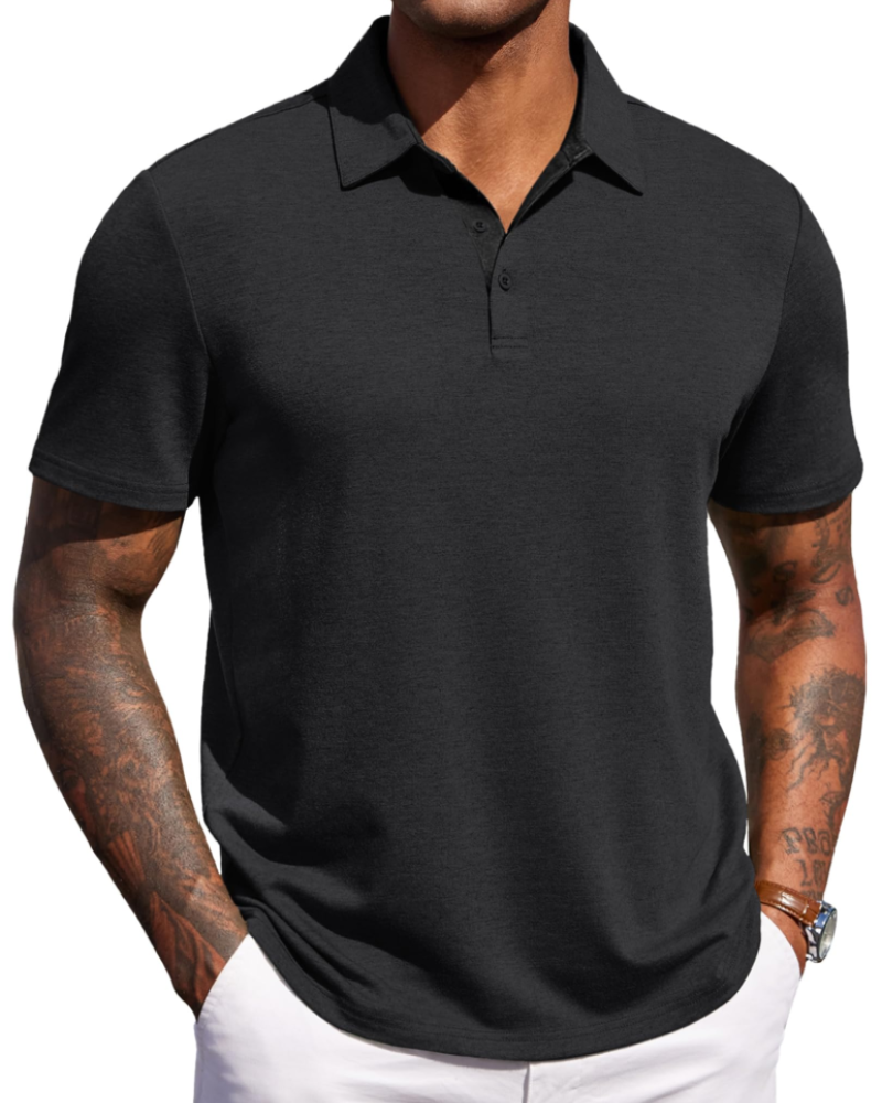 Men's Heathered Polo Shirt