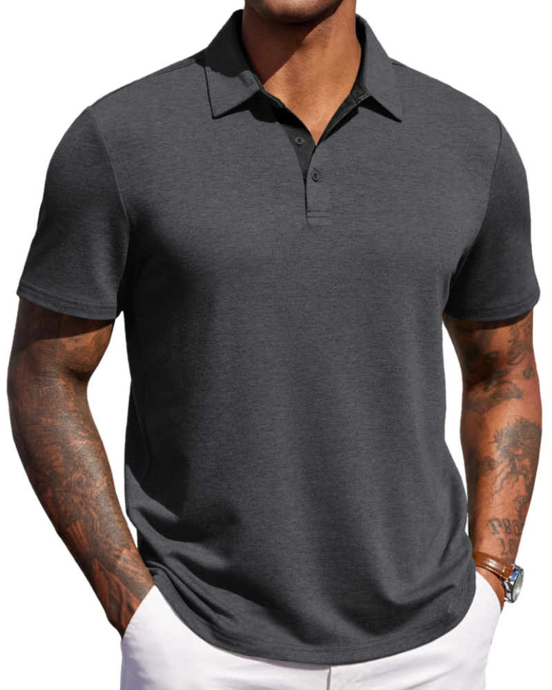 Men's Heathered Polo Shirt