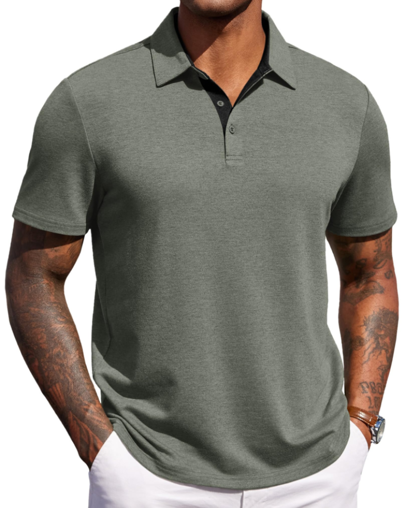 Men's Heathered Polo Shirt