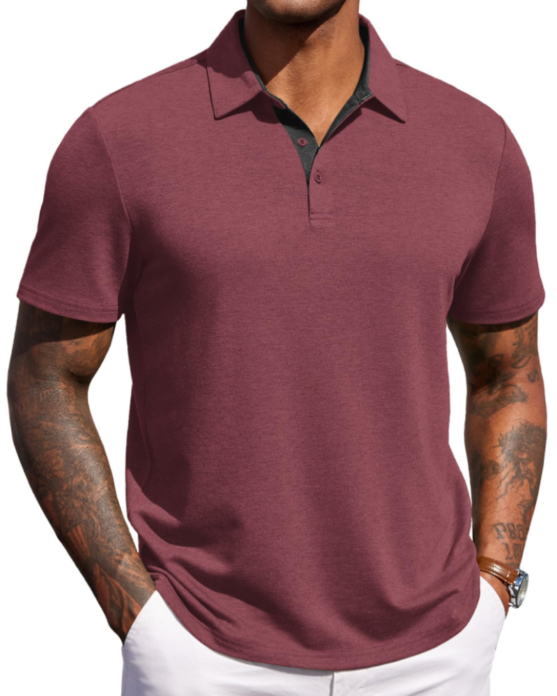 Men's Heathered Polo Shirt