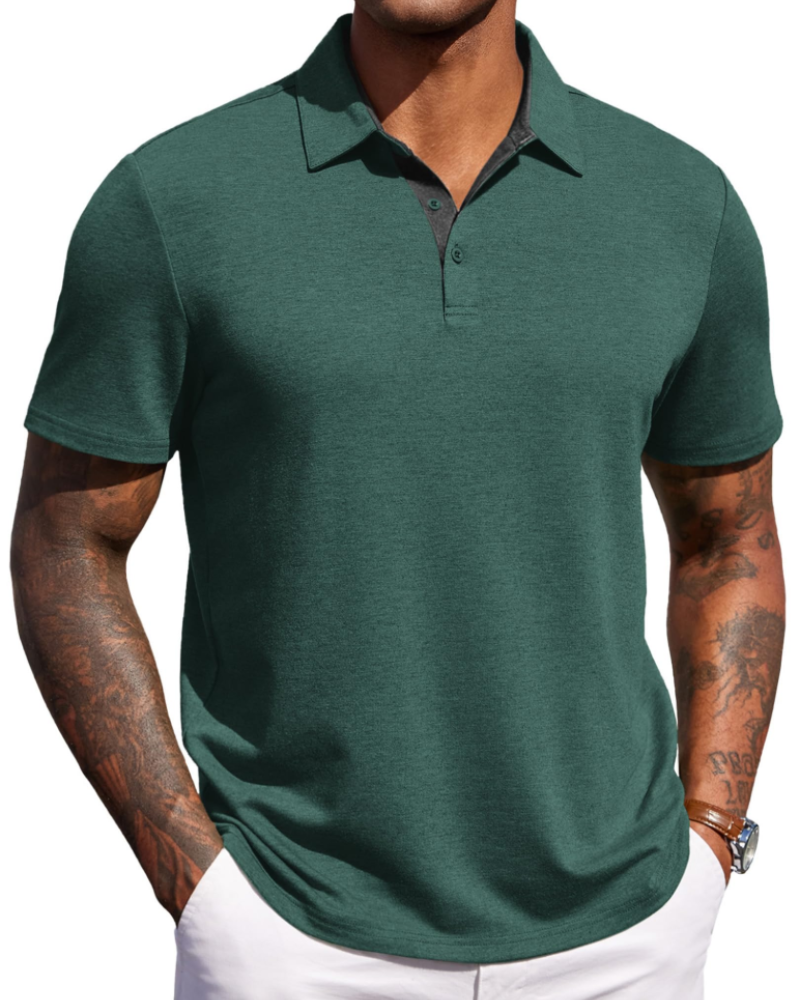 Men's Heathered Polo Shirt
