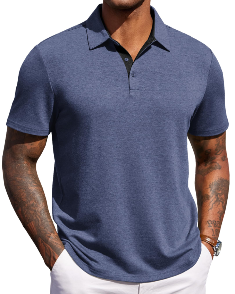 Men's Heathered Polo Shirt