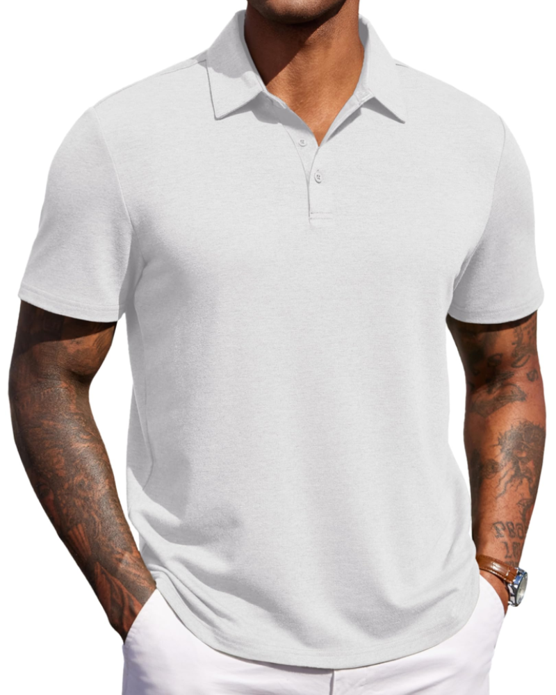 Men's Heathered Polo Shirt