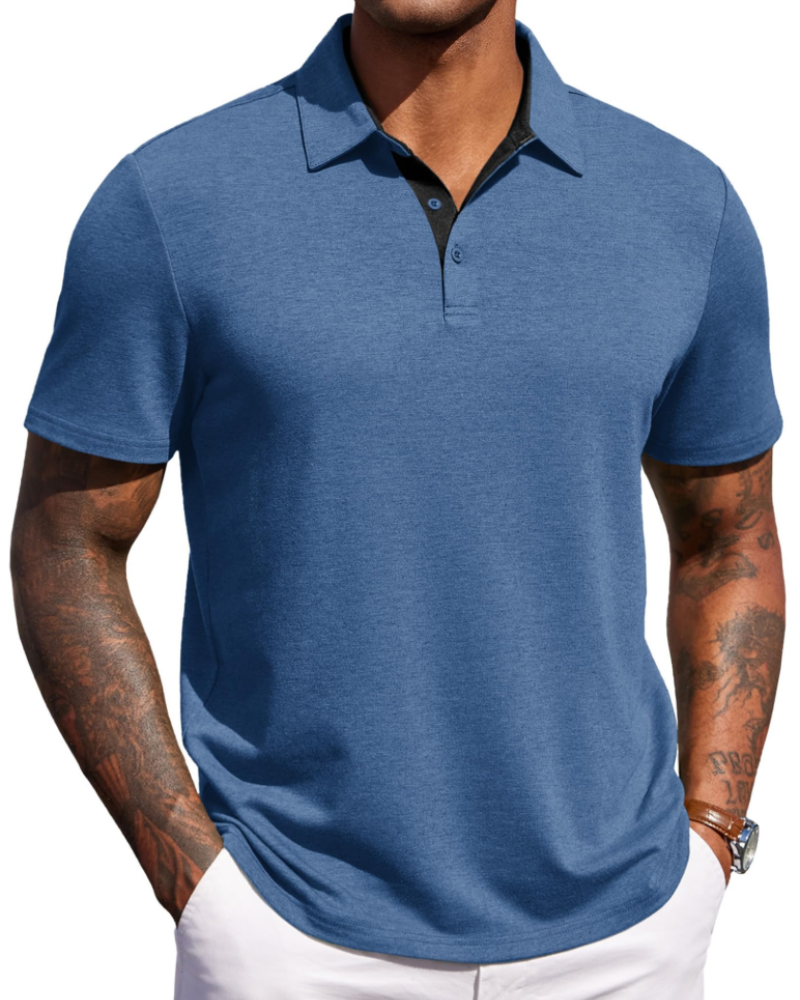 Men's Heathered Polo Shirt