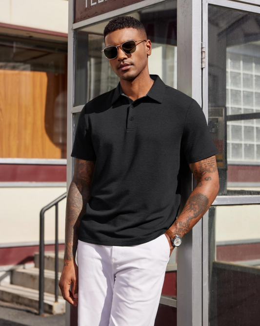 Men's Heathered Polo Shirt