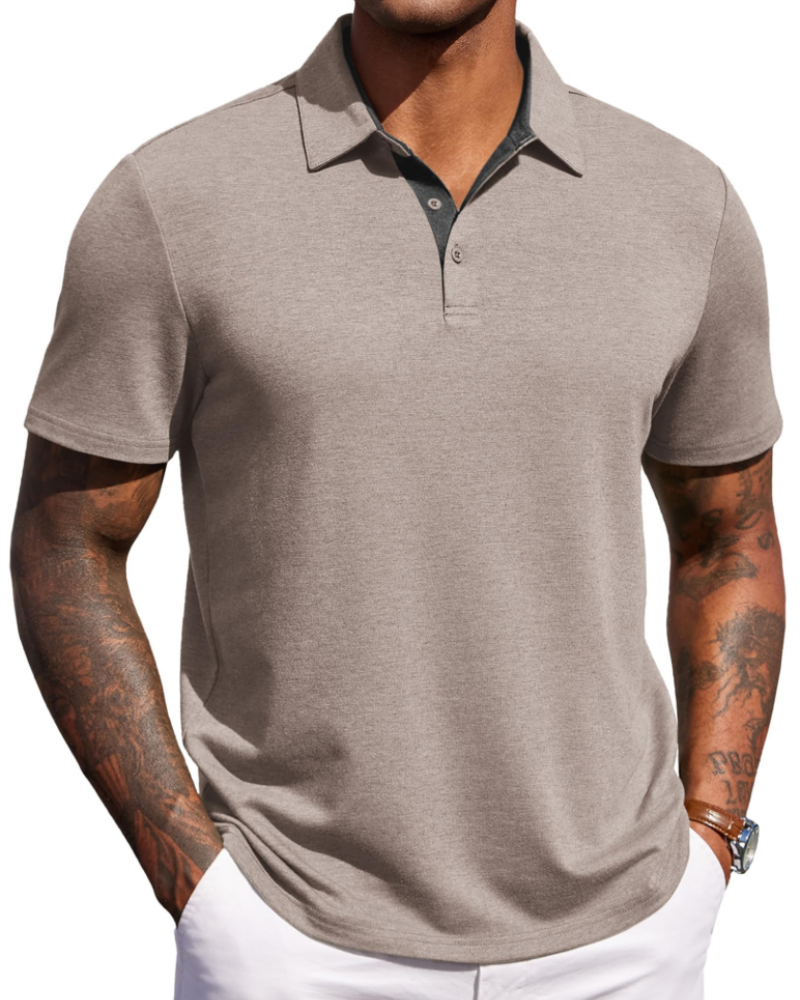 Men's Heathered Polo Shirt