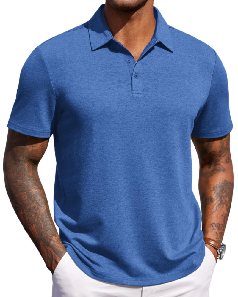 Men's Heathered Polo Shirt