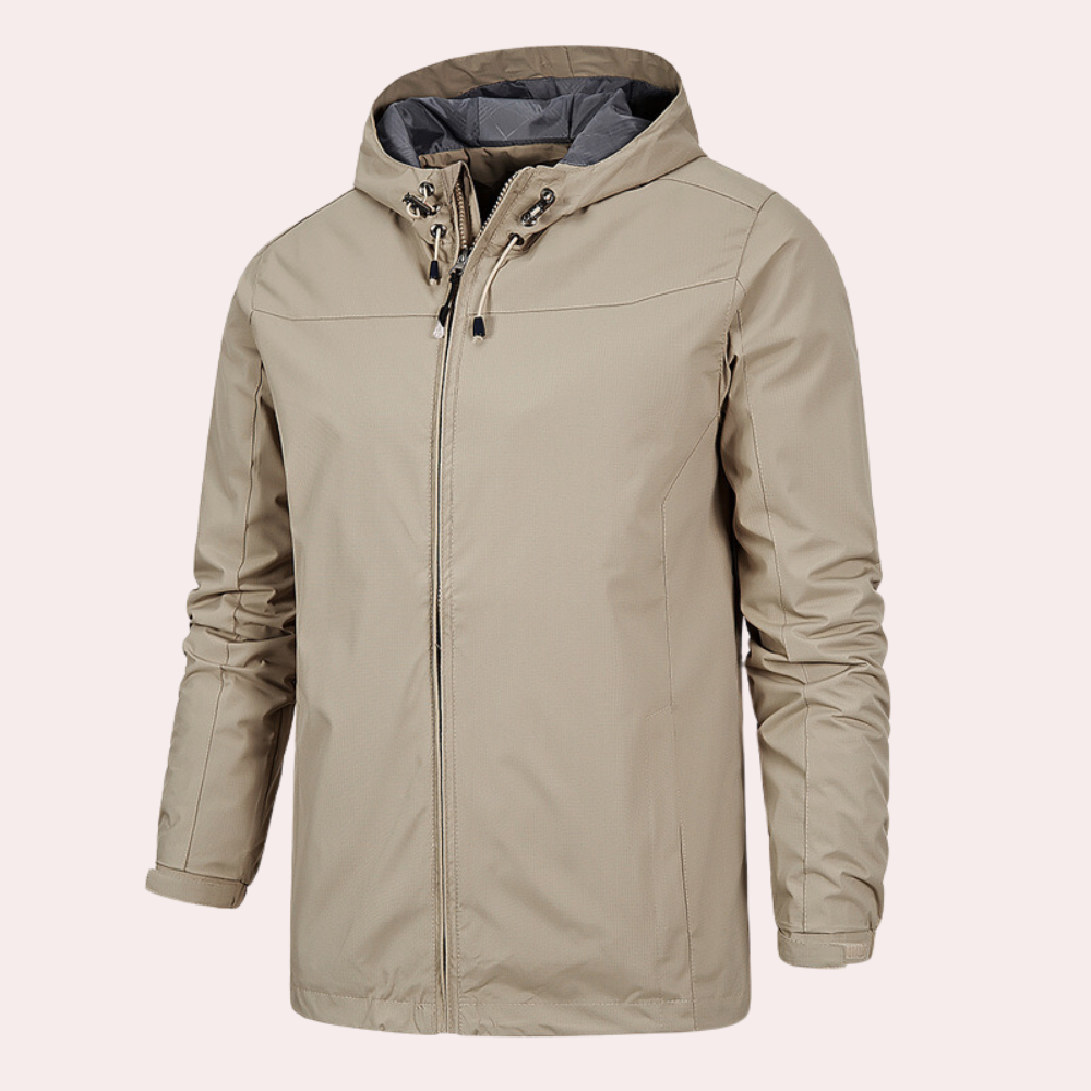 Men's Hooded Windbreaker - All-Season Outdoor Jacket
