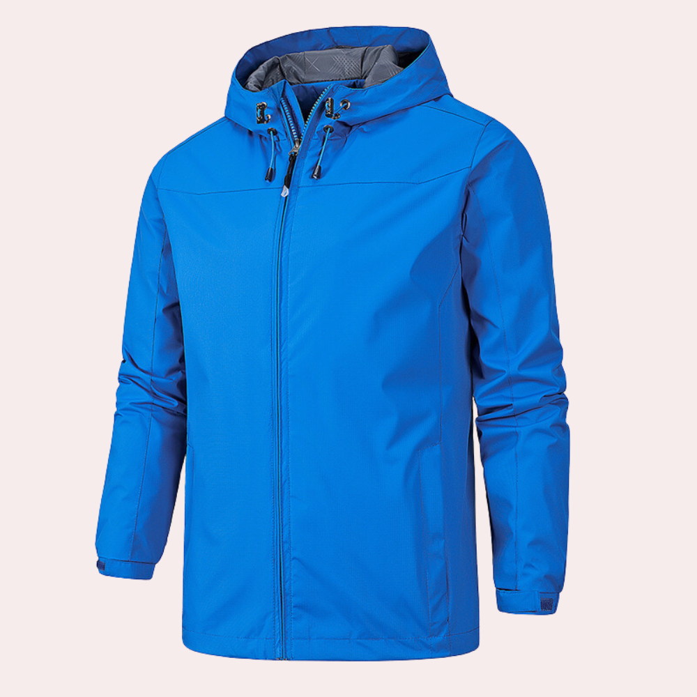 Men's Hooded Windbreaker - All-Season Outdoor Jacket