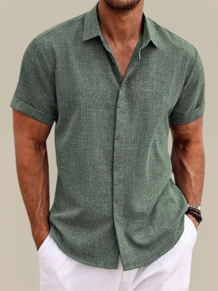 Men's Linen Camp Shirt