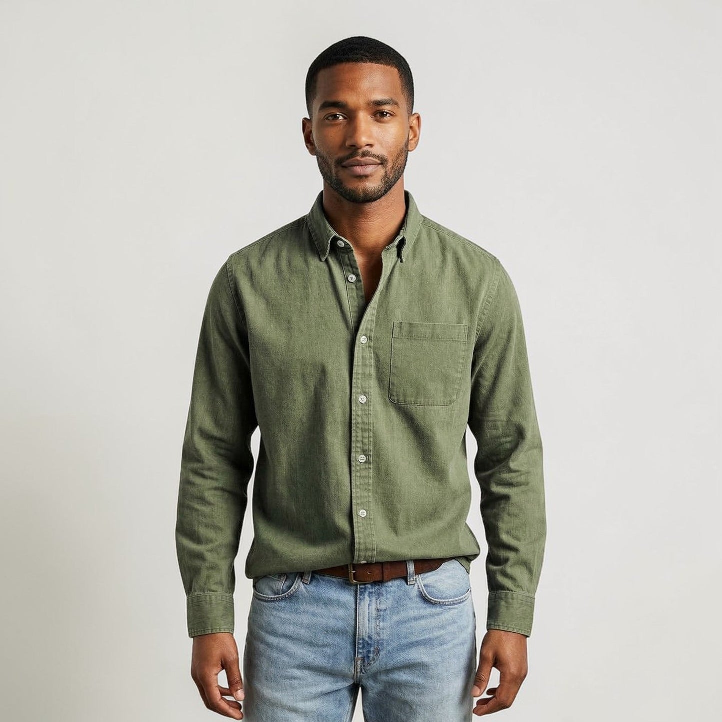 Men's Long-Sleeve Button-Down Shirt