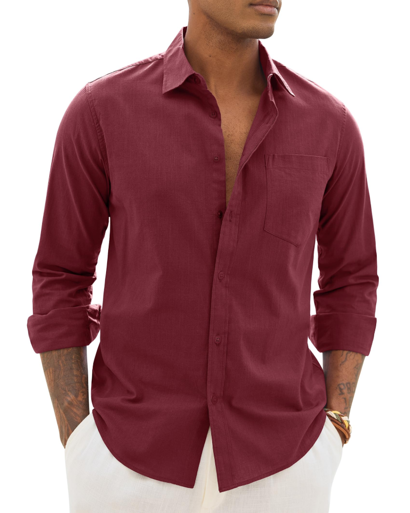 Men's Long-Sleeve Button-Down Shirt