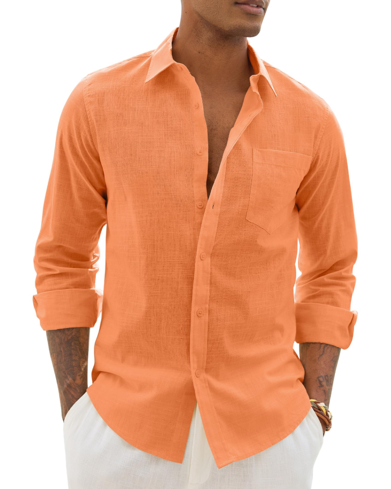 Men's Long-Sleeve Button-Down Shirt