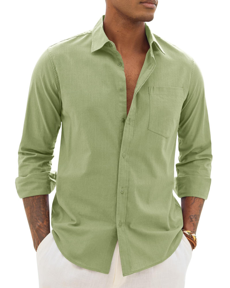 Men's Long-Sleeve Button-Down Shirt