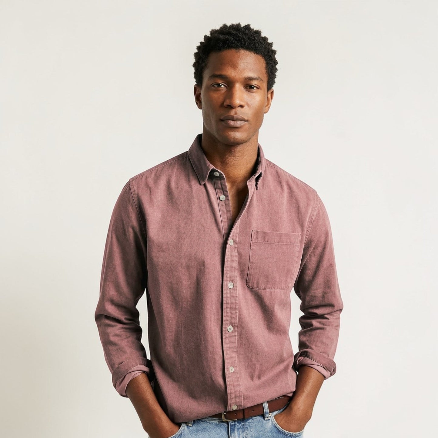 Men's Long-Sleeve Button-Down Shirt