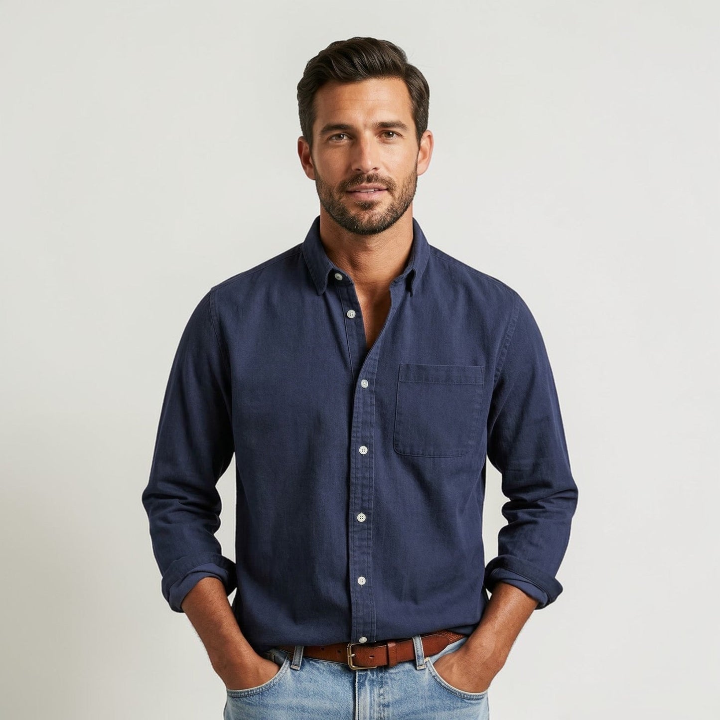Men's Long-Sleeve Button-Down Shirt