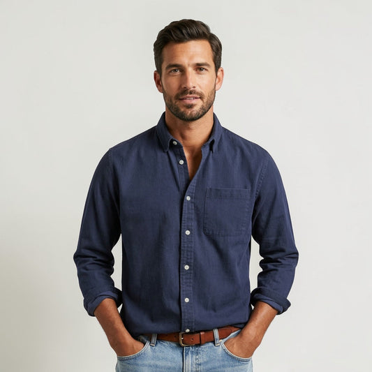 Men's Long-Sleeve Button-Down Shirt