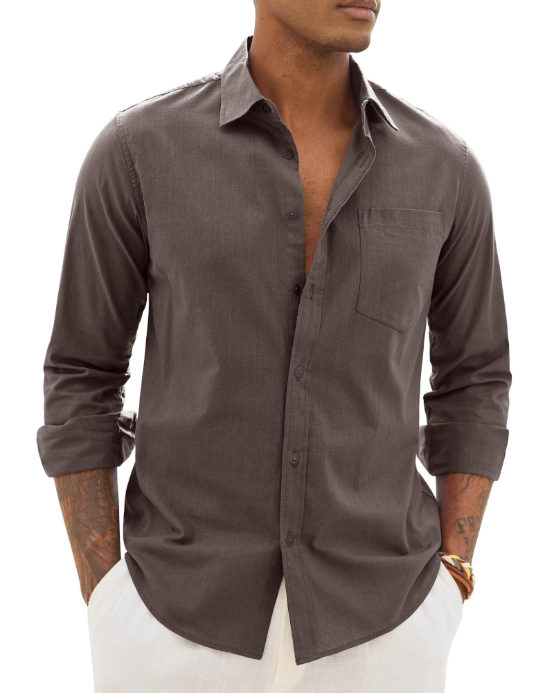 Men's Long-Sleeve Button-Down Shirt