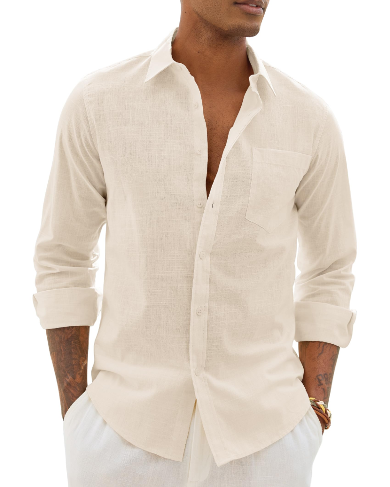 Men's Long-Sleeve Button-Down Shirt