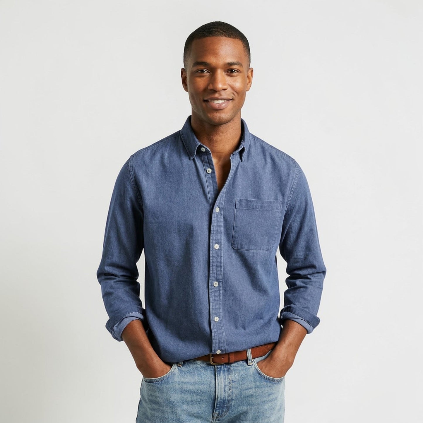 Men's Long-Sleeve Button-Down Shirt
