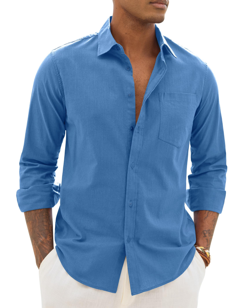 Men's Long-Sleeve Button-Down Shirt