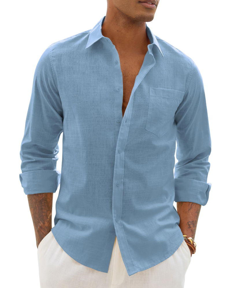 Men's Long-Sleeve Button-Down Shirt