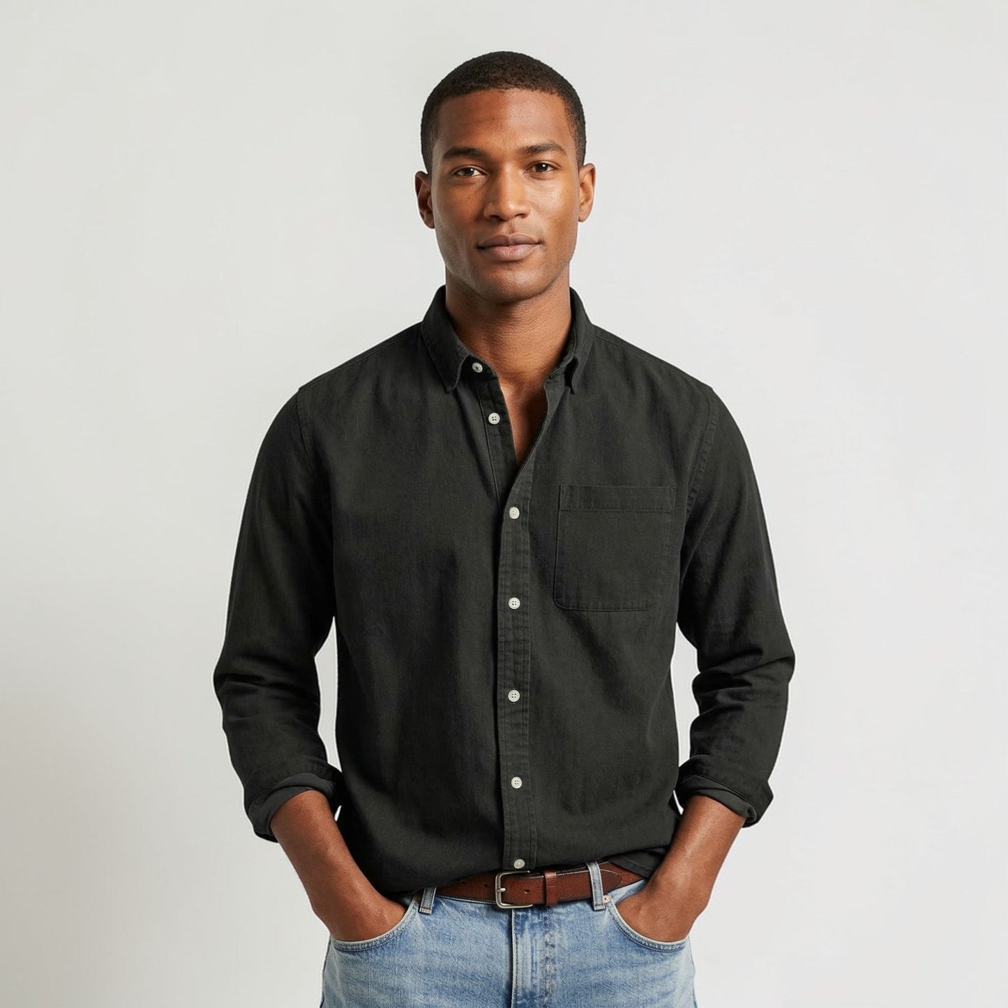 Men's Long-Sleeve Button-Down Shirt