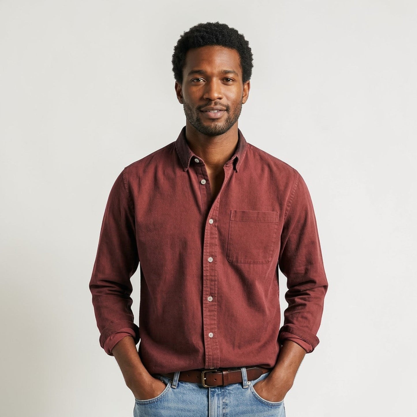 Men's Long-Sleeve Button-Down Shirt