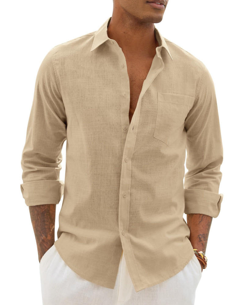 Men's Long-Sleeve Button-Down Shirt