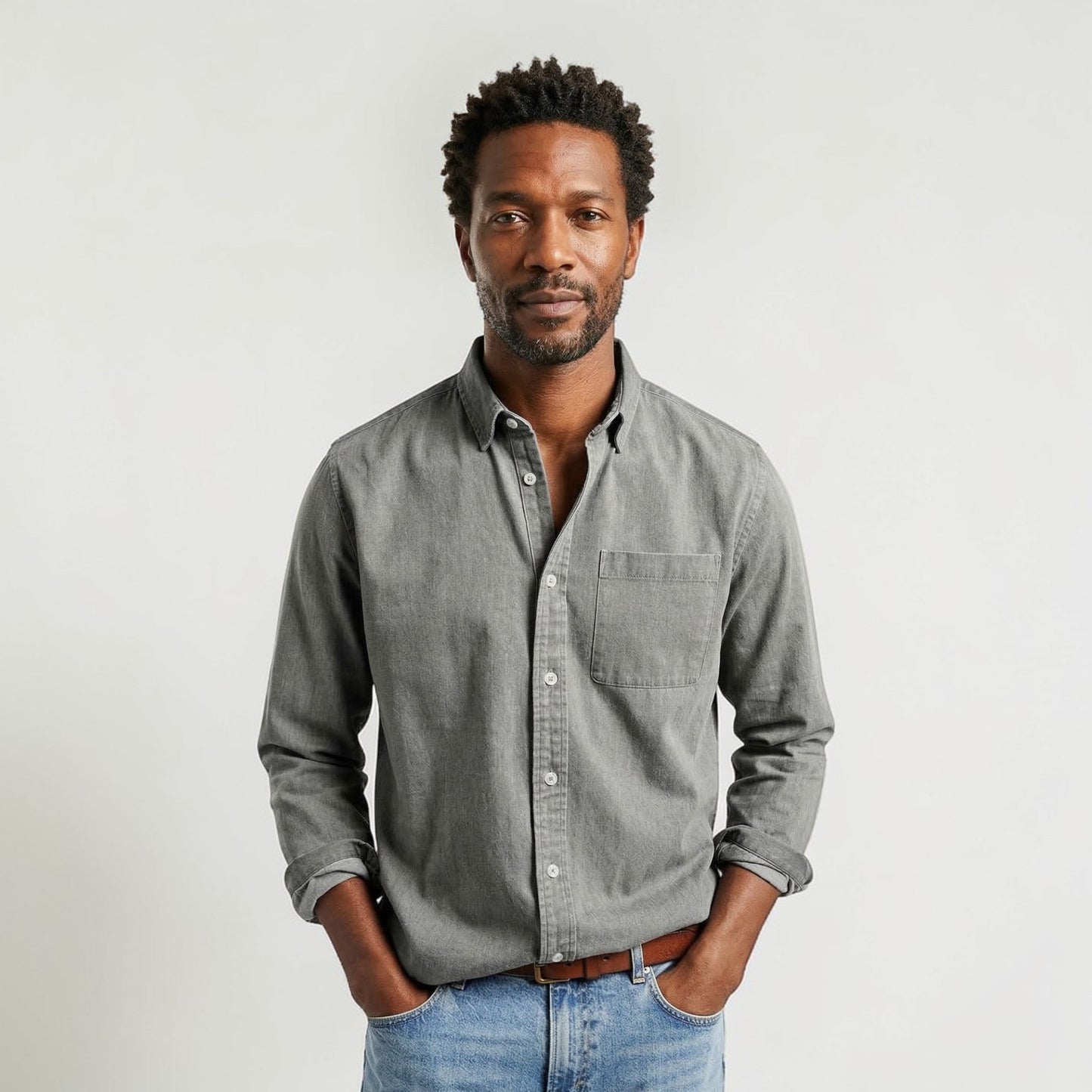 Men's Long-Sleeve Button-Down Shirt