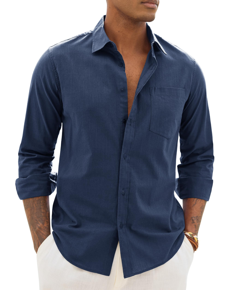 Men's Long-Sleeve Button-Down Shirt