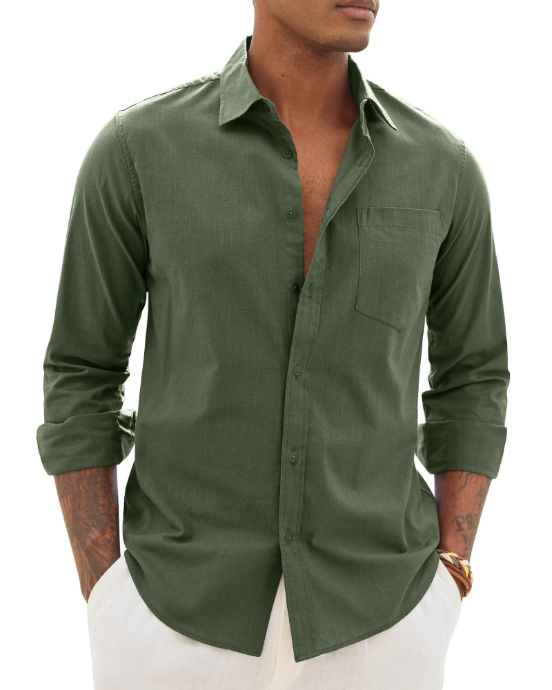 Men's Long-Sleeve Button-Down Shirt