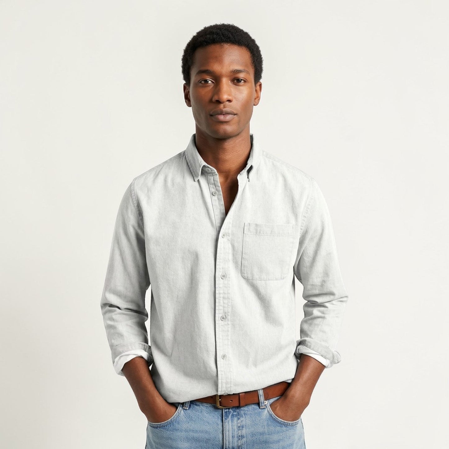 Men's Long-Sleeve Button-Down Shirt