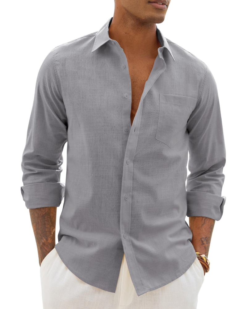 Men's Long-Sleeve Button-Down Shirt
