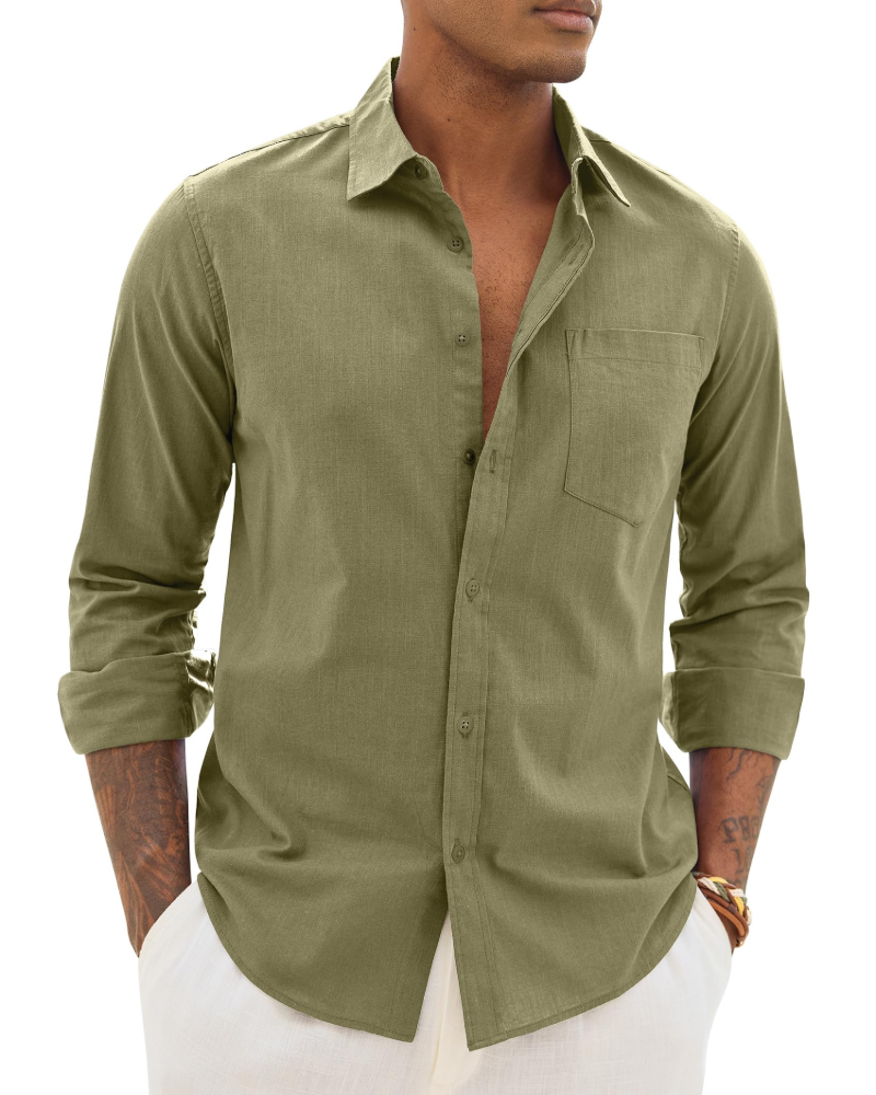 Men's Long-Sleeve Button-Down Shirt