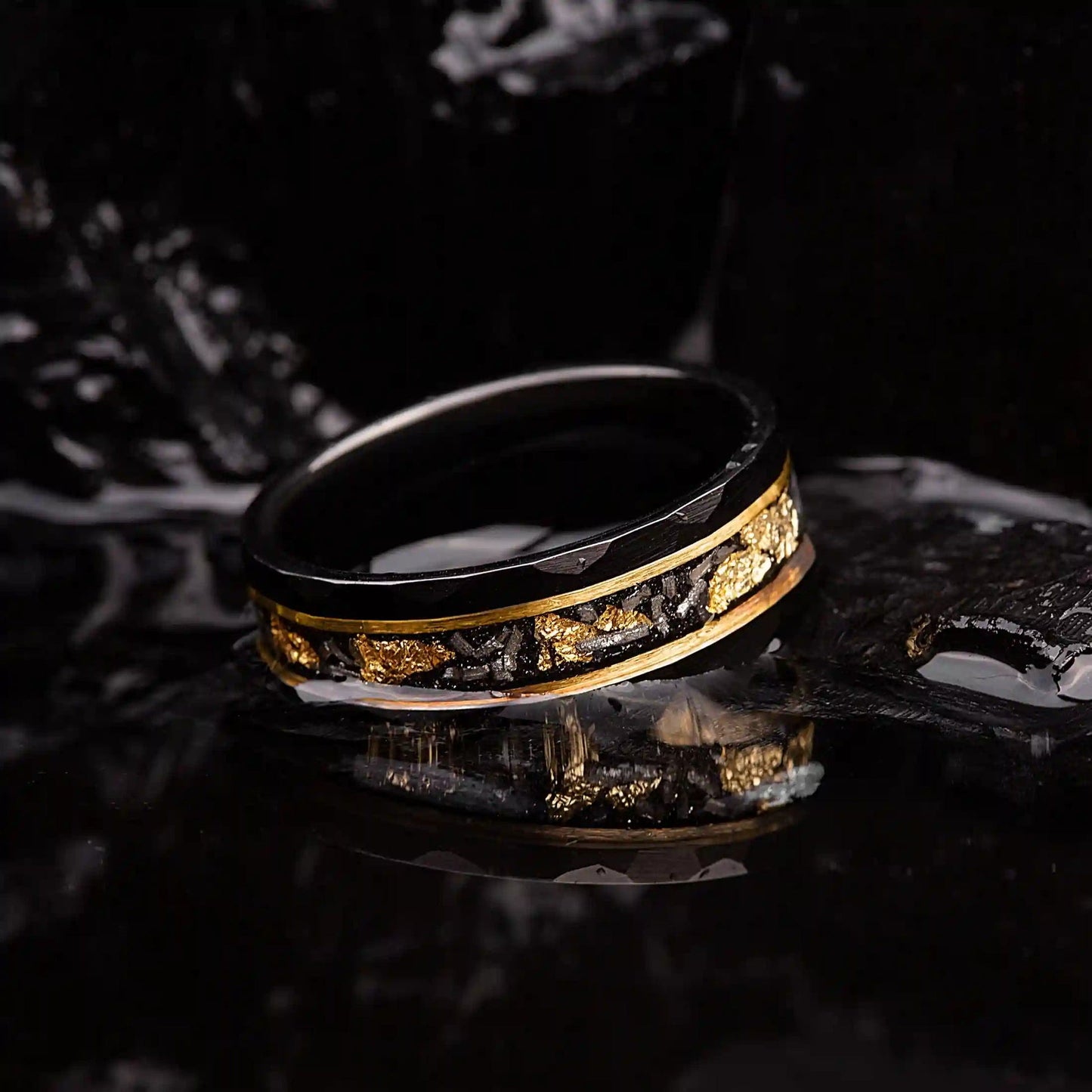 Men's Meteorite Tungsten Ring