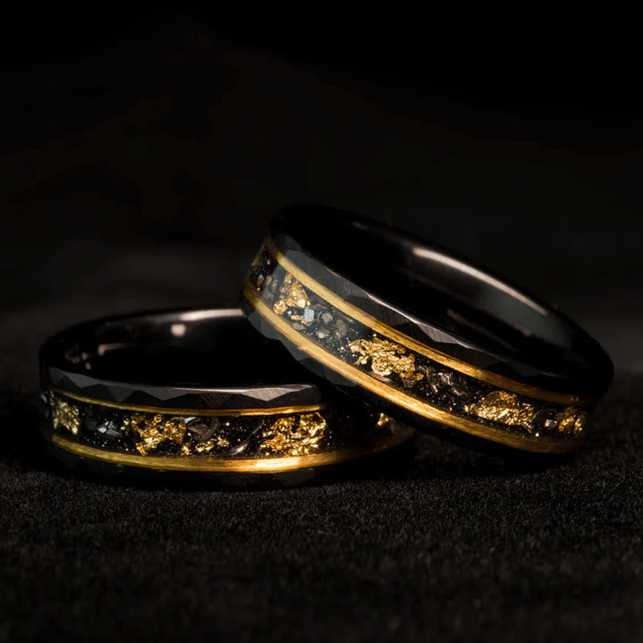 Men's Meteorite Tungsten Ring