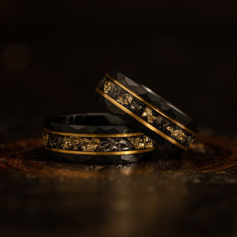Men's Meteorite Tungsten Ring