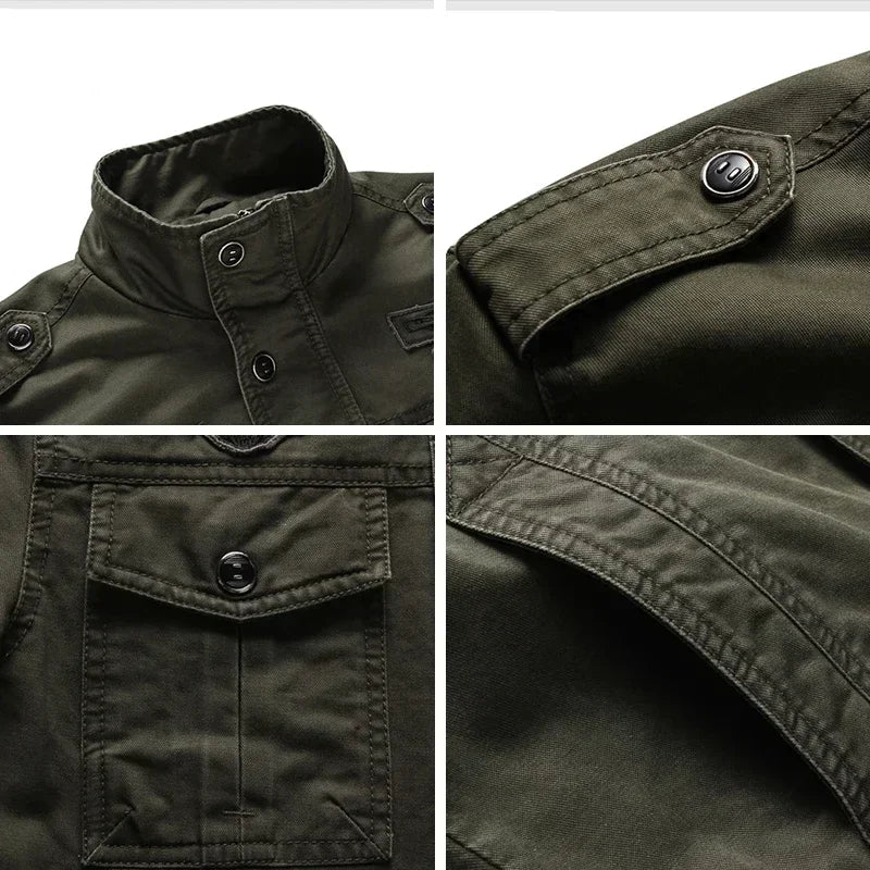 Men's Mid-Season Military Jacket – Rugged & Functional