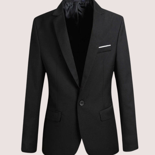 Men's Modern Fit Single-Button Notch Lapel Blazer Suit Jacket