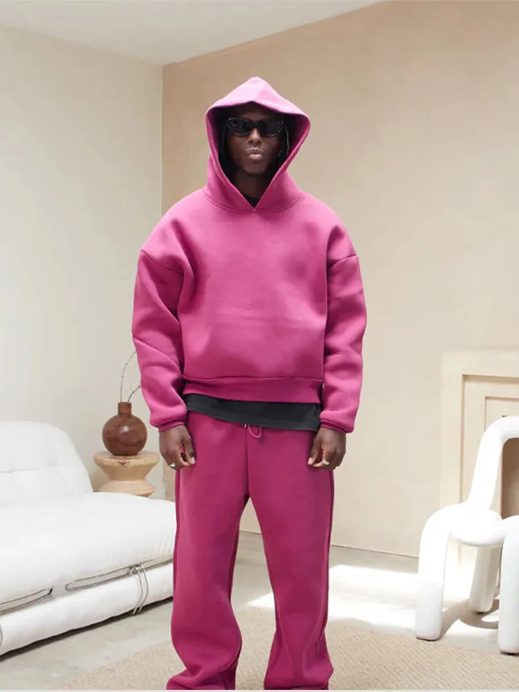 Men's Oversized Tracksuit with Hoodie and Joggers